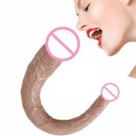 Sex U Shape Realistic Dildo Large Penis Vagina Anal Women Gay Lesbian Double Ended Dong Peni Artificial Penis Sex Toys for Woman