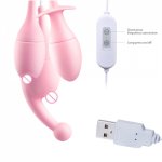 10 Modes Tongue Licking Multi-use Mute Nipple Clitoris Stimulator G Spot Massager and Anal Plug Sex Toy for Women Cn(origin)