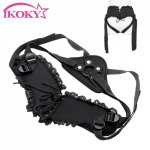 IKOKY Sex Toys for Women Lesbian Adult Products Wearable Strapon Penis Bondage Strap On Dildos Pants Female Masturbator Lace