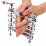 Stainless Steel Cross Wrist Handcuffs SM Bondage Adult Games Lockable Fetish Restraint Sex Toys for Women Adult Products