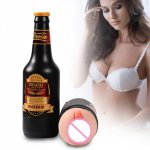 Portable Beer Bottle Pussy Male Masturbator Soft Oral Vaginal  Sex Masturbation Cup Real Vagina Sex Toys for Men Gift