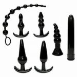 7pcs/set Waterproof Prostate Vibrator Massager Anal Butt Plug Toy Bullet Vibrators Anal Stimulation For Male Female