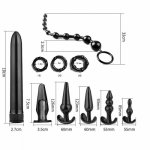 10 Pieces/Set silicone Anal Plug Combination Vibrator Butt Clitoris Stimulator Sex Toys For Women adult Products Sex Shop