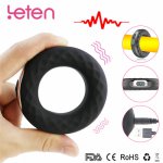 Penis Ring Vibrators Silicone Cock Ring Delay Ejaculation Erection Vibrating Lock Ring Penis Long Lasting Erotic Sex Toy for Men