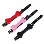 Toys Games For Couples Adult Silicone Bone Fetish Latex Oral Fixation PU Leather Mouth Gag Bdsm Bondage Restraints Alave Sex