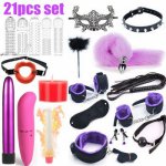 Fox, 21pcs set Anal Toys Fox Tail Anal Plug Erotic Anus Toy Butt Plug Sex Toys For Woman And Men Sexy Butt Plug Adult Accessories