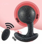 Soft Huge Inflatable Anal Dildo Vibrator SM Prostate Massager Huge Butt Plug Anal vaginal Expansion Sex Toys For Man Women