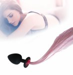 2018 HOT  Wig Tail Butt Anal Plug Sexy Romance Sex Insert Stopper Funny Adult Gift Toy L95