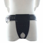 Bdsm Chastity Belt Device Lock Shorts Panties PU Leather Harness Thongs Pants Restraint Bondage Lingerie Briefs Sexy Underwear