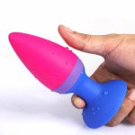New 3-Color Soft Silicone Big Anal Plug Sucker Anal Dilator Huge Butt Plug Dildo Stimulator Anal Erotic Sex Toys For Man Woman