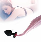 2018 HOT Silicone  Wig Tail Butt Anal Plug Sexy Romance Sex Insert Stopper Funny Adult Gift Toy L96