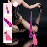 anal plug Silicone waterproof anal plug set G-spot Anal Sex Toys Flexible Bendable Beaded Anal Butt Plug Beads Massager w610