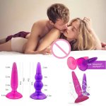 plug anal Silicone alloy massager anal plug sex toys  G-sport Bendable Beaded Anal Butt Plug Beads Massager w326