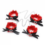 Bow Necklace Sexy Lace Handcuffs & Sex Cuffs Flirting  Female Toys Adult Game