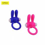 Rabbit Vibrators Delay cockring lasting Ejaculation Lock Fine triple vibrator Sex Toys product for Men penis extender ball loop