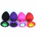 Adult Game Silicone Anal Plug Jewelry Dildo Sex Toys Prostate Massager Bullet Vibrador Butt Plug For Woman Men Gay No Vibrator