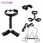 YUECHAO Erotic Sex Toys For Woman Couples Mouth Gag Handcuffs For Sex BDSM Bondage Restraint Collar Fetish Slave Adult Sex Game