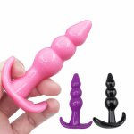 Silicone Anal Dildo Vibrator Male Prostate Massager Anal Beads Plug G Spot Butt Plug Adult Masturbation Anal Sex Toys for Woman