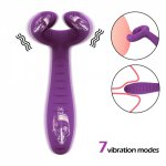 Silicone 3 Motors Vibrator for Woman Nipple Clitoris G-Spot Stimulation Massager Waterproof Sex Toys Adults Sex Toys for Couples
