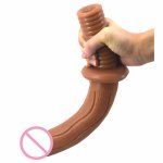 Realistic Dildo with Screw Handle Convex Particles Texture Vagina Stimulate Anus Massage Sex Toys for Women Long Penis Black