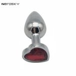 Zerosky, One Set Anal Plug Sliver Stainless Steel Butt Plug Metal Anal Plug Set Sex Products,Erotic Big Anal Plug Sex Toys Zerosky