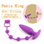 Silicone Super Big Vibration Anal Toys For Man Anal Dilator Female Masturbation Butt Plugs With Penis Ring Adult Sex Toys For Ma