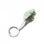 New Glass butt plug glass anal plug finger ring big ball dildo crystal buttplugs female masturbation anal dildo adult sex toys