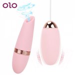 OLO Nipple Sucker Vibrator Tongue Lick Suck Vibrating Eggs Clitoris Stimulator Female Masturbation Sex Toys for Women