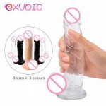 EXVOID Jelly Dick Suction Cup Clitoral Stimulator Female Masturbator Anal Penis Huge Dildo Realistic Penis