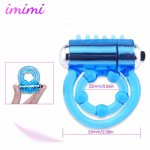 Mini Dildo Rings Double Cock Ring Delay Premature Ejaculation Penis for Man Loop Lock Stimulate Massage Sex Toys For Male