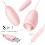 Sex Tongue Vibrator For Woman Nipple Oral Licking Massager Vibrator Breast Enlarge G-spot Vibrating Eggs Adult Sex Toy For Women