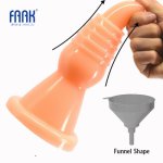 FAAK Big Butt Plug Funnel Shape Anal Plug Screw Thread Dildo Adult Game Anal Trainer Sex Toys for Men Women Prostate Massage 