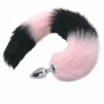 Anal Plug With Silicone Black Fox Tail Smooth Anal Plug for Woman And Men Sexy Butt Plug Adult SM Sex ToyAdult Products