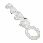 Crystal glass penis massage stick for women's masturbation front and back vestibule tool products adult toys rotary sliding