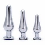 Adult Product Sizes S/M/L Stainless Steel Crystal Metal Anal Plug Dildo Sex Toys Products Butt Plug For Women Sex Toy