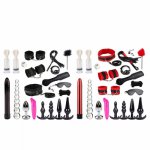 Erotic Bondage Set Vibrator Plug Handcuffs Collar Couples Flirt Bdsm SM Toy