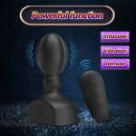 Huge Inflatable Vibrating Prostate Massager Sex Toys For Men G-spot Stimulation ButtPlug Big Anal Plug Anus Inflatable Expansion