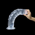 33.5cm Super Huge Dildo Realistic Penis For Women Masturbate Dick Sex Toys Transparent Jelly Soft Dildo Penis Female Masturbator