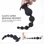 Silicone Long Anal Plug Butt Plug Heart Shape Anal Beads Sex ToysMale Masturbator Women Men Couples Gay Sex Toys Masturbation