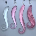 Crystal Dildo and Beads Dildo Anal Butt Gay Masturbation Box Hippocampus Shape G Shape Heat-resistant Glass