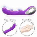 Rechargeable Silicone Vibrating AV Wand 10 Frequency Vibrator G-spot  Massage Three Point Stimulate Female Masturbation Sex Toys