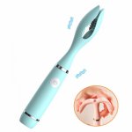 10 Speeds G-spot Clitoris Stimulator Vibrador Silicone Double Brush Penis Anal Vagina Nipple Clamps Vibrator Sex Toys For Women