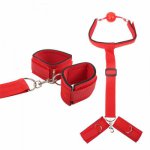 BDSM Bondage Belt Erotic Couples Fetish Slave Games Handcuffs & Anklecuffs Adults Sex Toys Backhand Bandage With Mouth Plug