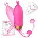 female masturbation waterproof  mute USB charging fashion rabbit shape female vibrator  Love Egg sex toy