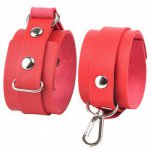 Sex Game Genuine Leather Handcuffs Restraints Ankle Cuff Restraints Bondage Slave Sex Toy For Couple And Sex Adjustable Handcuff