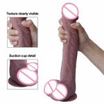 Real Skin Super Huge Large Realistic Dildo Double Silicone Soft Material Artificial Penis Big Cock Huge Diido Sex Toys for Women