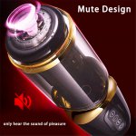 Automatic Telescopic Rotation Male Masturbator With Suction Cup Silicone Vagina Real Pussy Adult Masturbation Sex Toys For Men