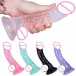 7.8Inch Realistic Soft Dildo Strong Suction Cup Female Masturbation Sex Toy Vaginal Anal Butt Plug G-spot Massage for Beginner