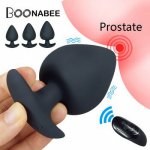 Wireless Remote Male Prostate Massager Dildo Anal Plug Vibrating Butt Plug Anal Expansion Vibrator Sex Toys for Men Adult Toys