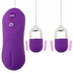 RINARIN Dual Vibrating Egg for Women Masturbation Bullet Vibrator Stimulate G-spot Clitoris Vaginal Nipples Massage Sex Toys